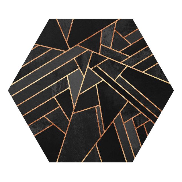 Hexagons Forex schilderijen Black Triangles Gold