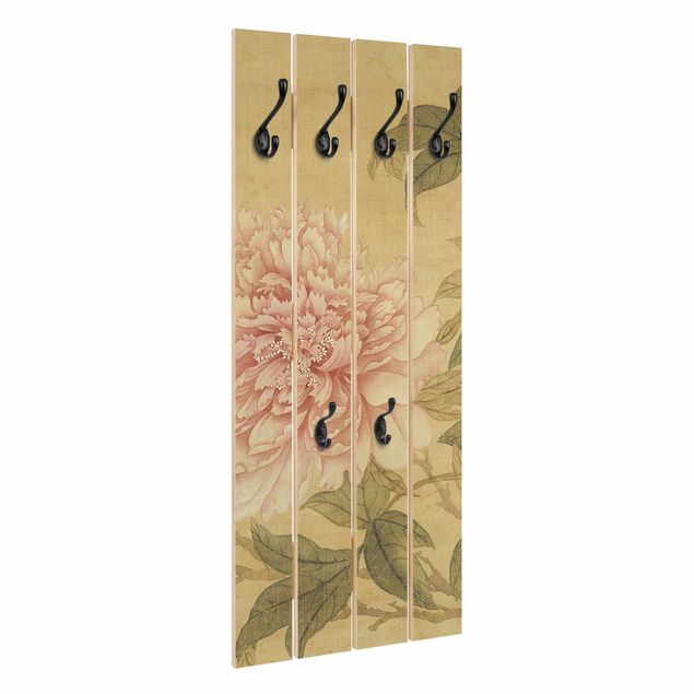 Wandkapstokken houten pallet Yun Shouping - Chrysanthemum