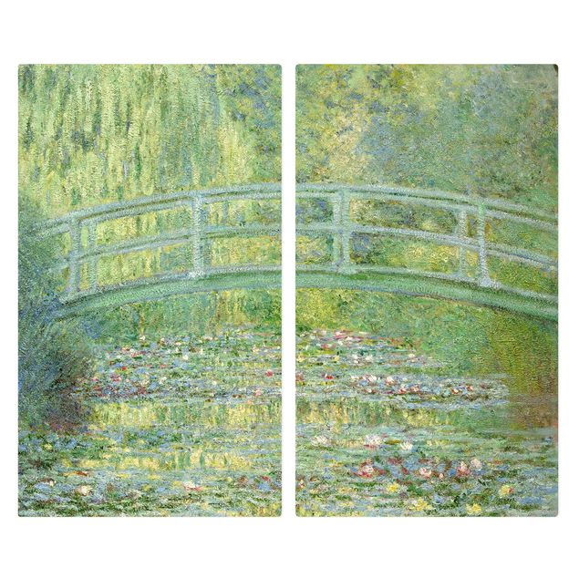 Kookplaat afdekplaten Claude Monet - Japanese Bridge