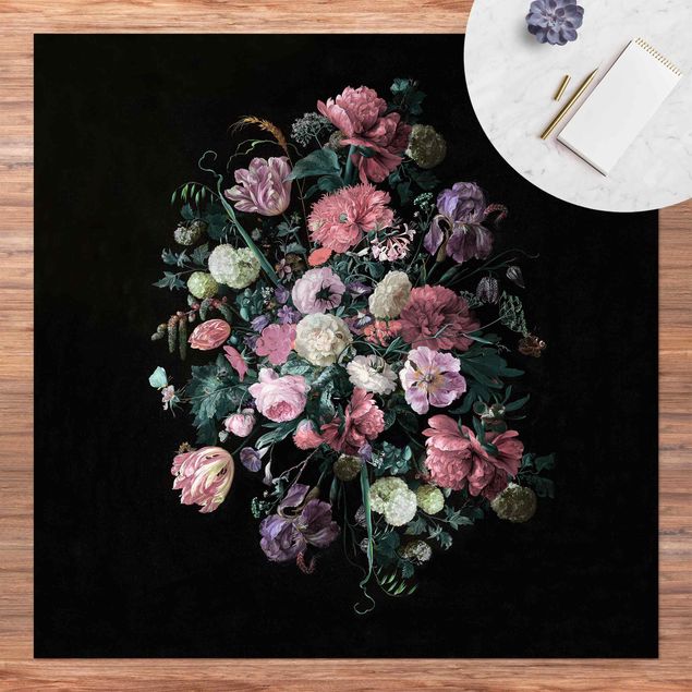 tapijt modern Jan Davidsz De Heem - Dark Flower Bouquet