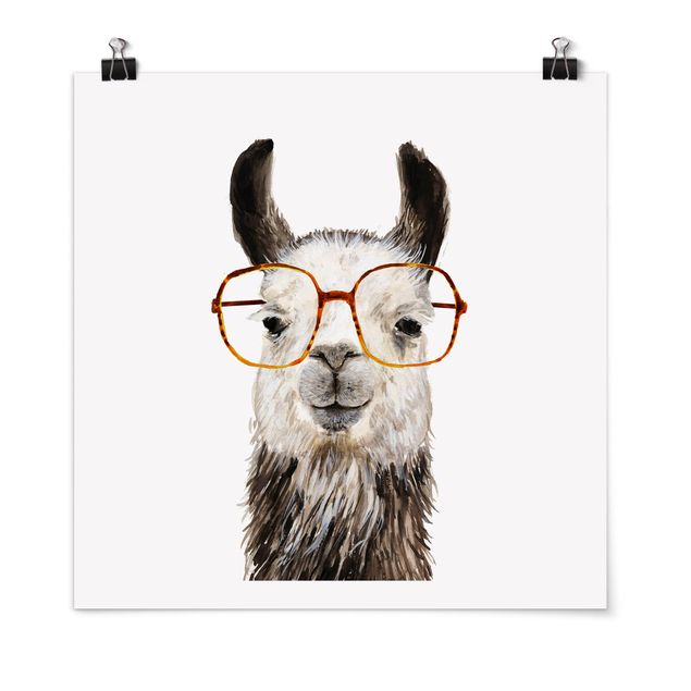 Posters Hip Lama With Glasses IV