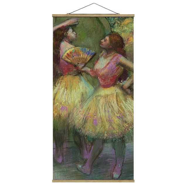 Stoffen schilderij met posterlijst Edgar Degas - Two Dancers Before Going On Stage