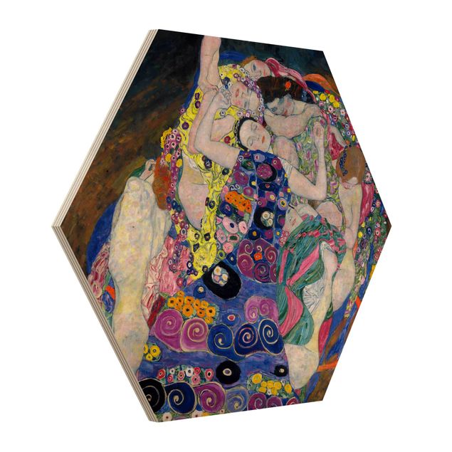 Hexagons houten schilderijen Gustav Klimt - The Virgin