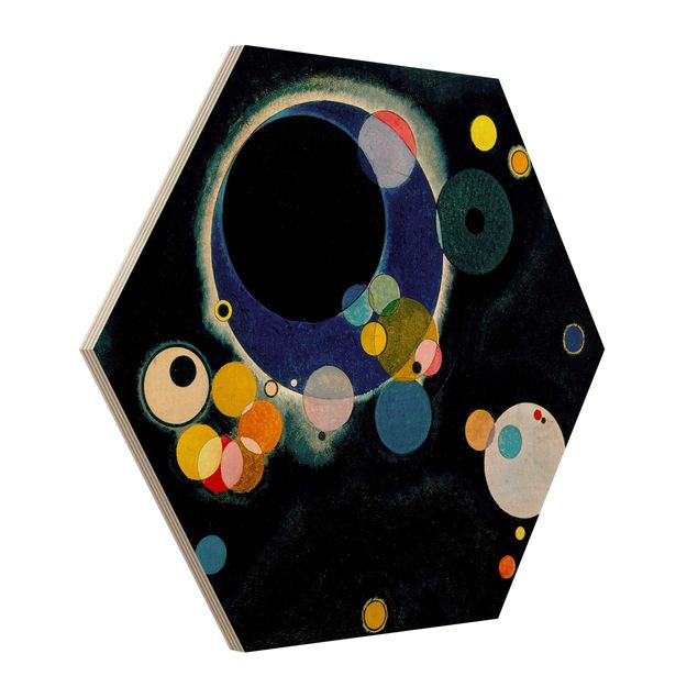 Hexagons houten schilderijen Wassily Kandinsky - Sketch Circles