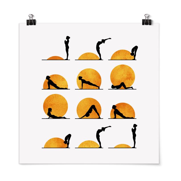 Posters Yoga -  Sun Salutation