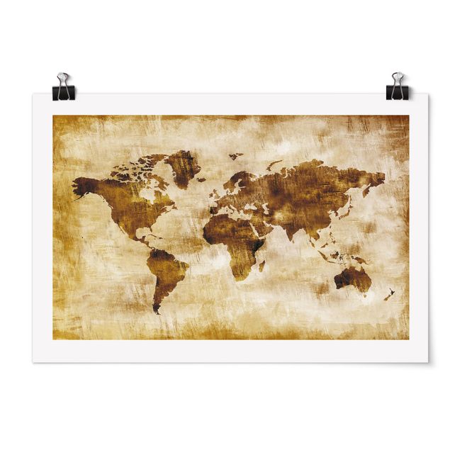 Posters No.CG75 Map Of The World