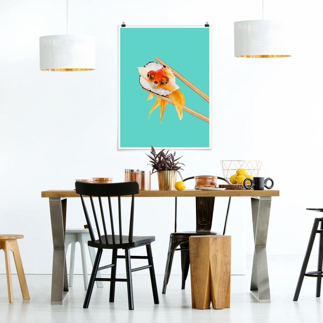 Posters Sushi With Goldfish