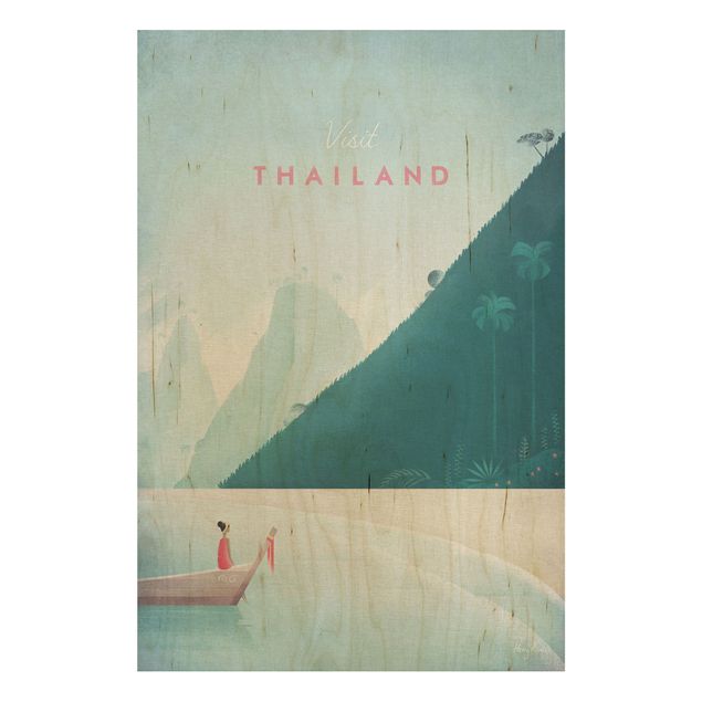 Houten schilderijen Travel Poster - Thailand