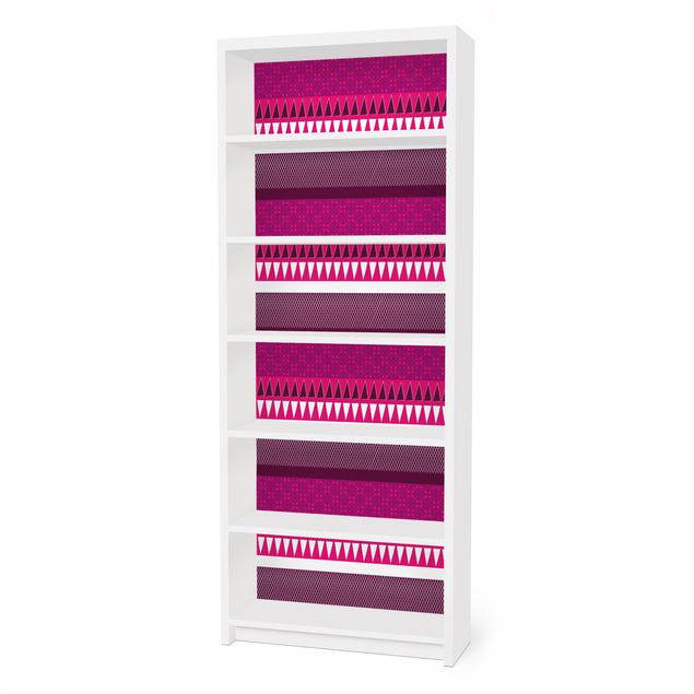 Meubelfolie IKEA Billy Boekenkast Pink Ethnomix