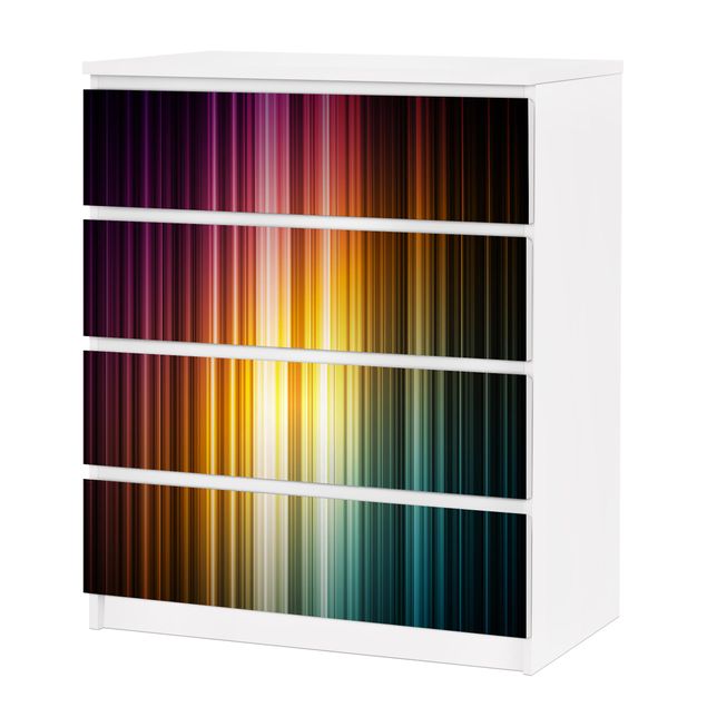 Meubelfolie IKEA Malm Ladekast Rainbow Light