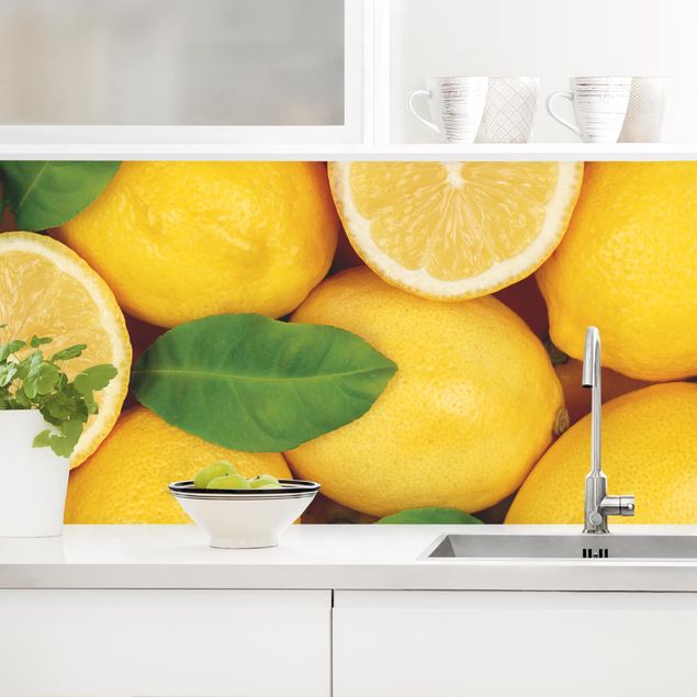 Achterwand voor keuken groenten en fruit Juicy lemons