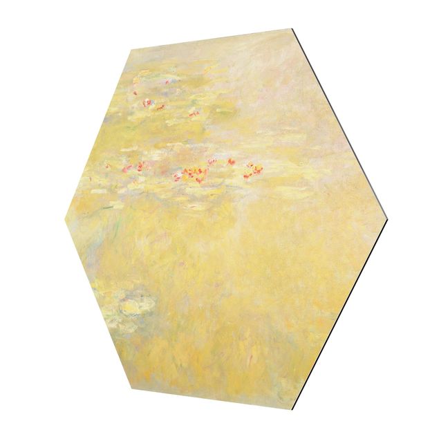 Hexagons Aluminium Dibond schilderijen Claude Monet - The Water Lily Pond