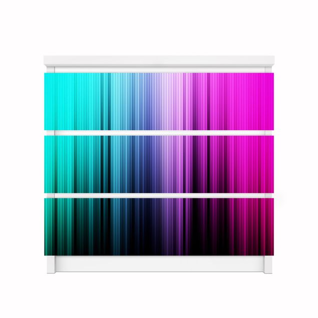 Meubelfolie IKEA Malm Ladekast Rainbow Display