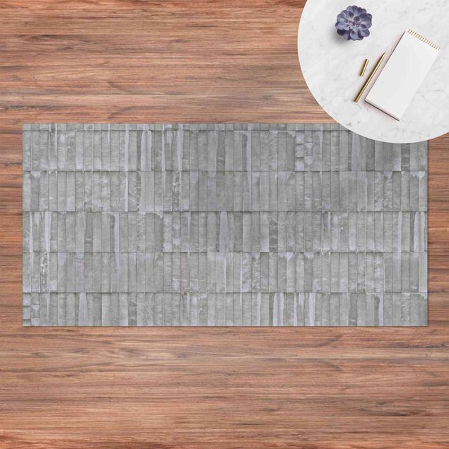 loper vloerkleed Concrete Brick Wallpaper