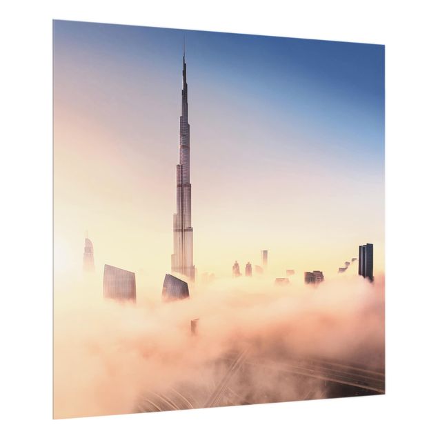 Spatscherm keuken Heavenly Dubai Skyline