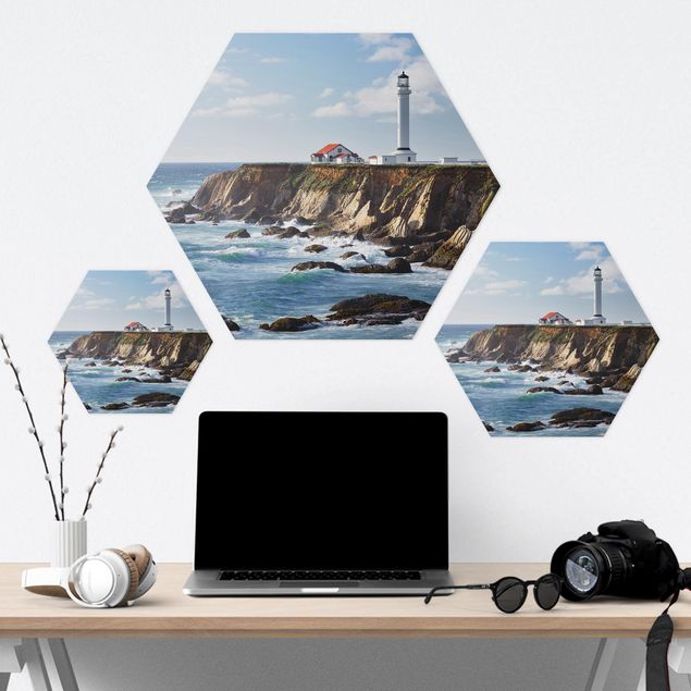 Hexagons Forex schilderijen Point Arena Lighthouse California