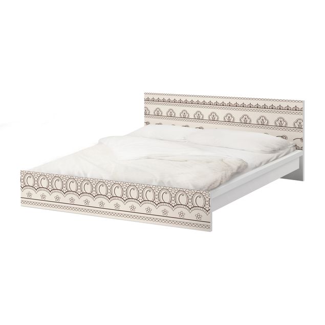 Meubelfolie IKEA Malm Bed Indian repeat pattern
