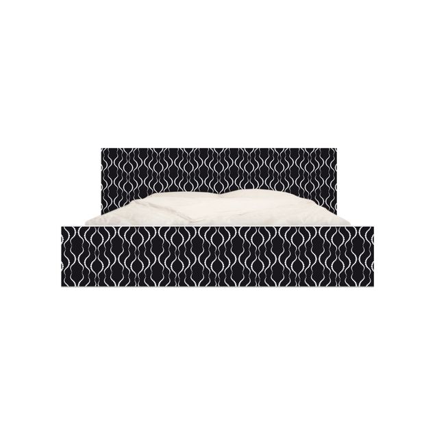 Meubelfolie IKEA Malm Bed Dot Pattern In Black