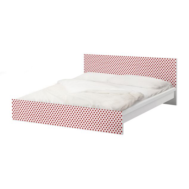 Meubelfolie IKEA Malm Bed No.DS92 Dot Design Girly White
