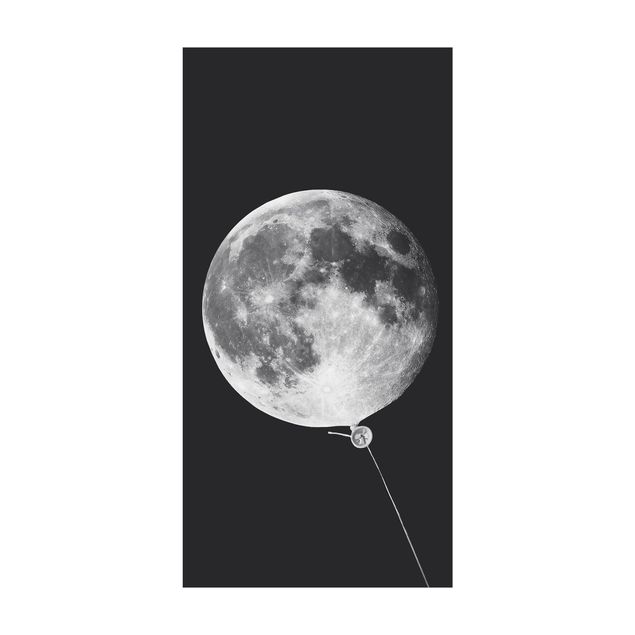 Vloerkleed antraciet Balloon With Moon