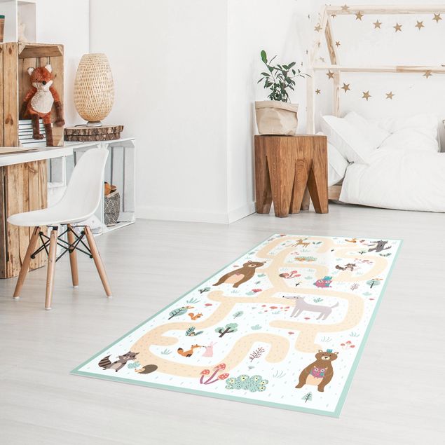 speelkleed kind Playoom Mat Forest Animals - Friends On A Forest Path