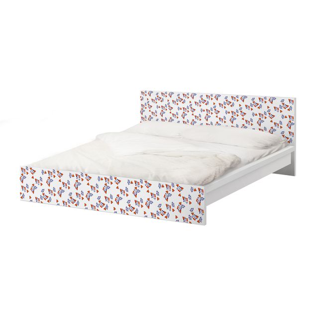 Meubelfolie IKEA Malm Bed Mille Fleurs Design Pattern