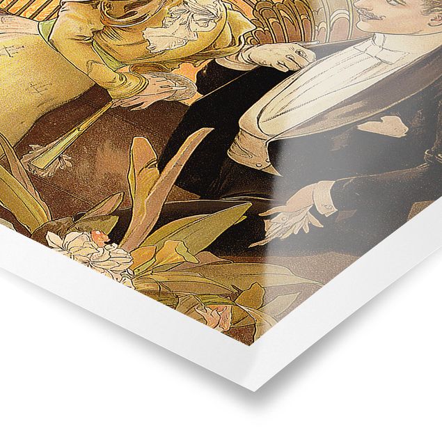 Posters Alfons Mucha - Advertising Poster For Flirt Biscuits
