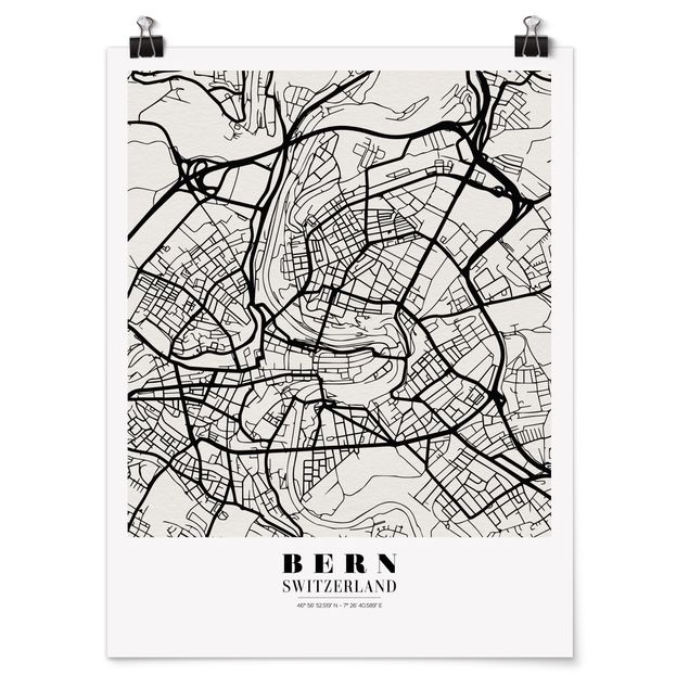 Posters Bern City Map - Classical