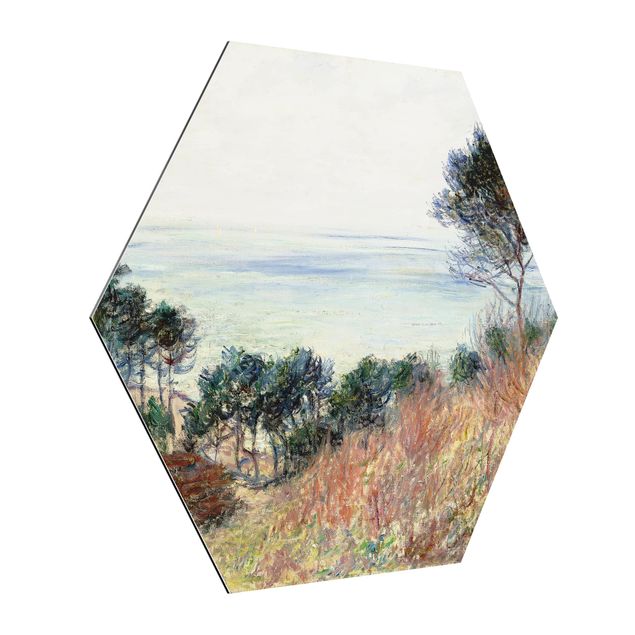 Hexagons Aluminium Dibond schilderijen Claude Monet - The Coast Of Varengeville