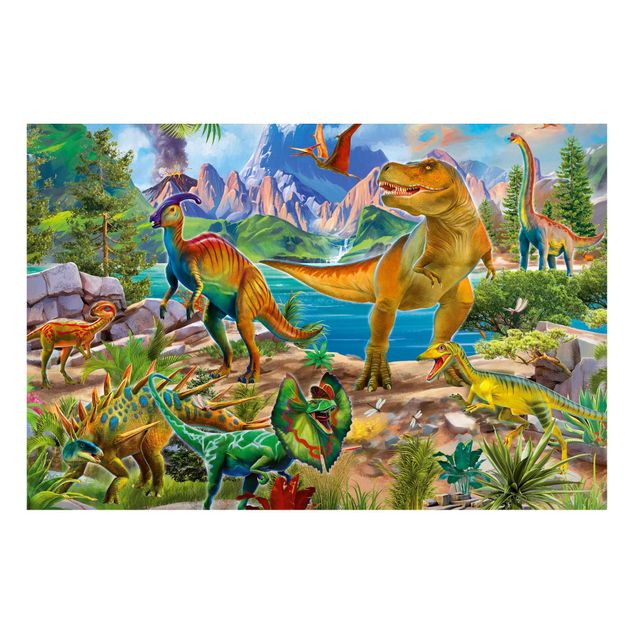 Magneetborden T-Rex And Parasaurolophus
