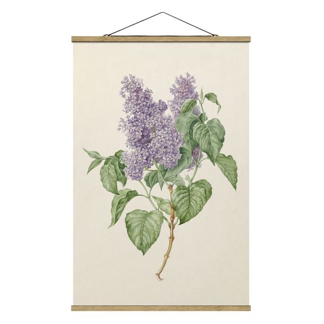Stoffen schilderij met posterlijst Maria Geertruyd Barber-Snabilie - Lilac