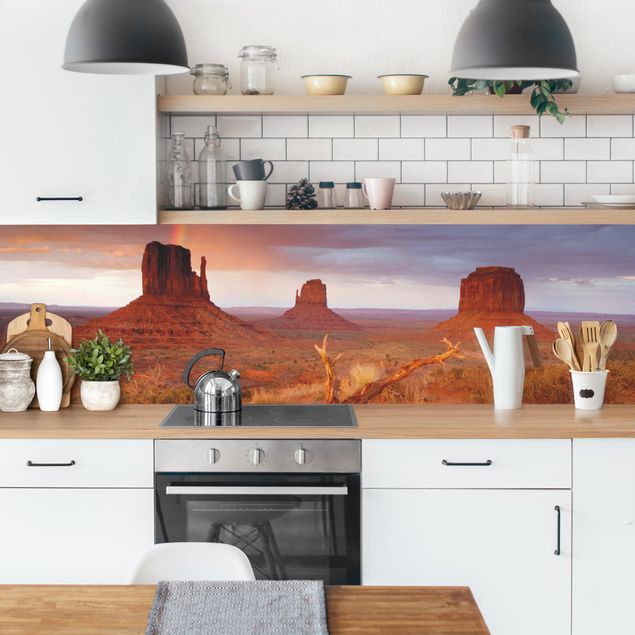 Achterwand in keuken Monument Valley At Sunset