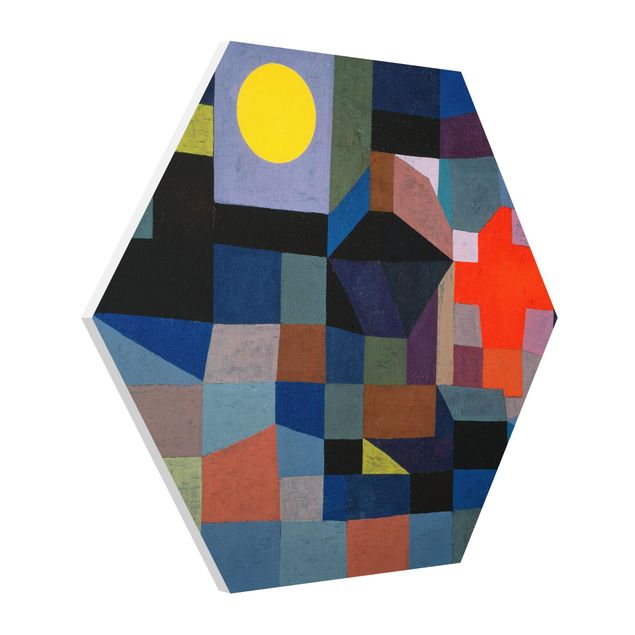 Hexagons Forex schilderijen Paul Klee - Fire At Full Moon