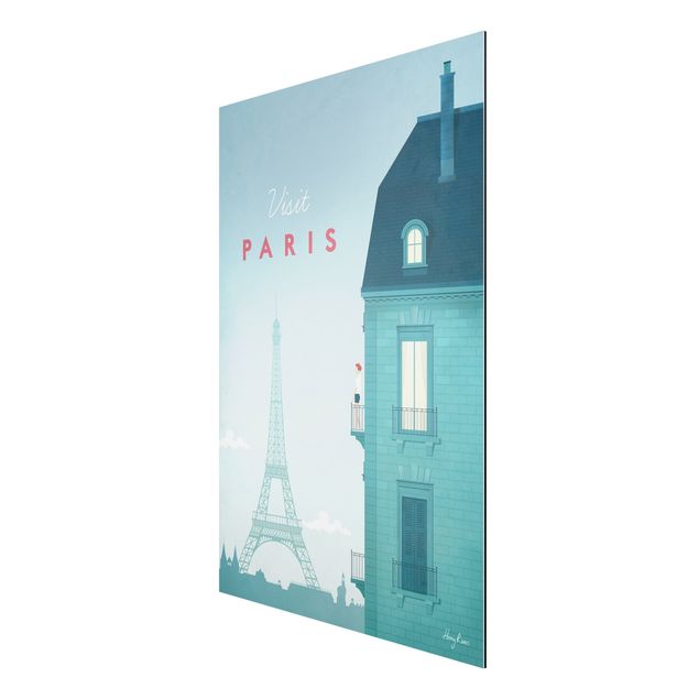Aluminium Dibond schilderijen Travel Poster - Paris