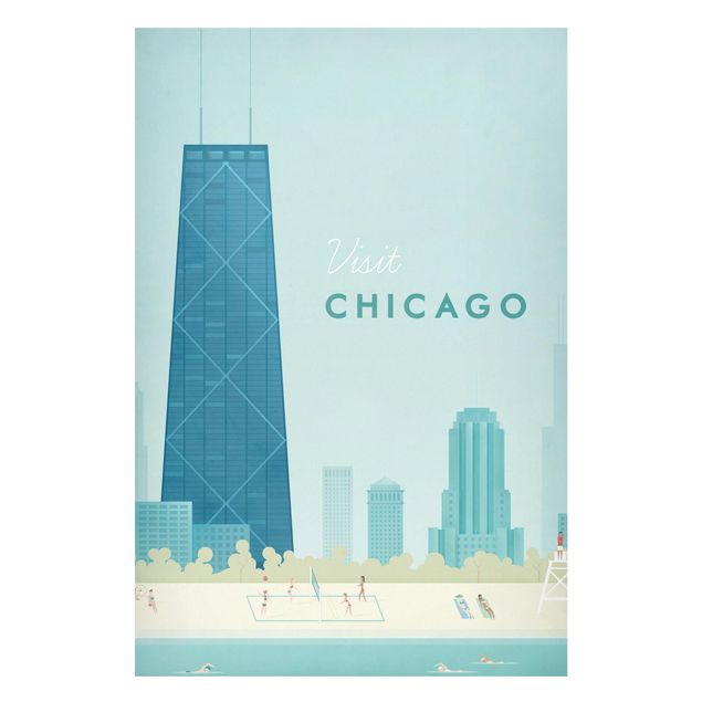 Magneetborden Travel Poster - Chicago