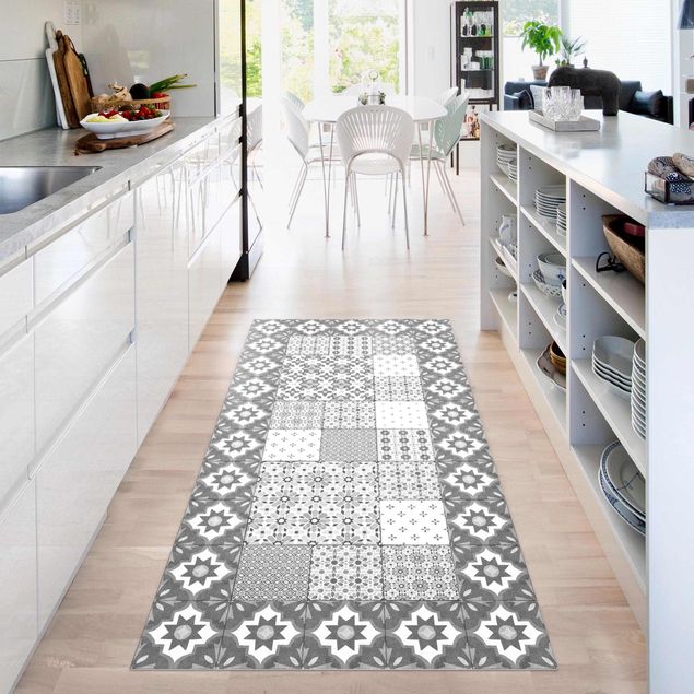 Vloerkleden tegellook Moroccan Tiles Combination Marrakech With Tile Frame