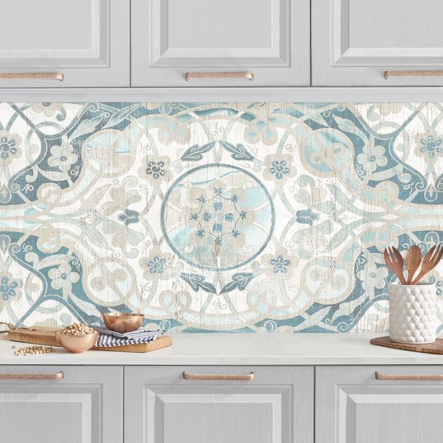 Achterwand voor keuken patroon Wood Panels Persian Vintage I