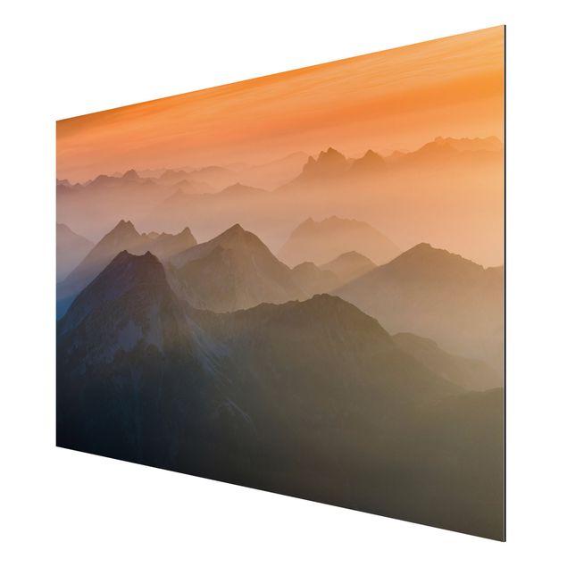 Aluminium Dibond schilderijen View From The Zugspitze Mountain