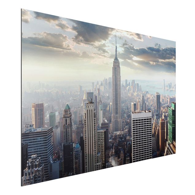 Aluminium Dibond schilderijen Sunrise In New York