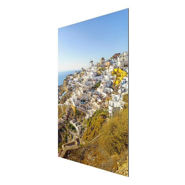 Aluminium Dibond schilderijen Oia On Santorini