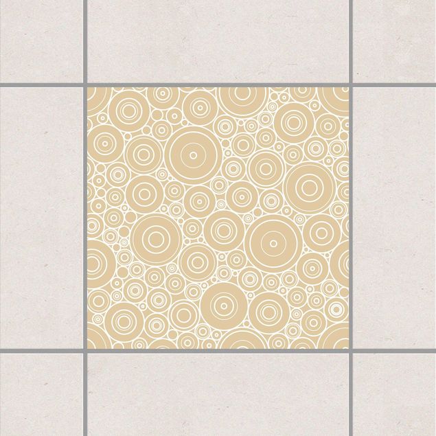 Tegelstickers Secession Light Brown
