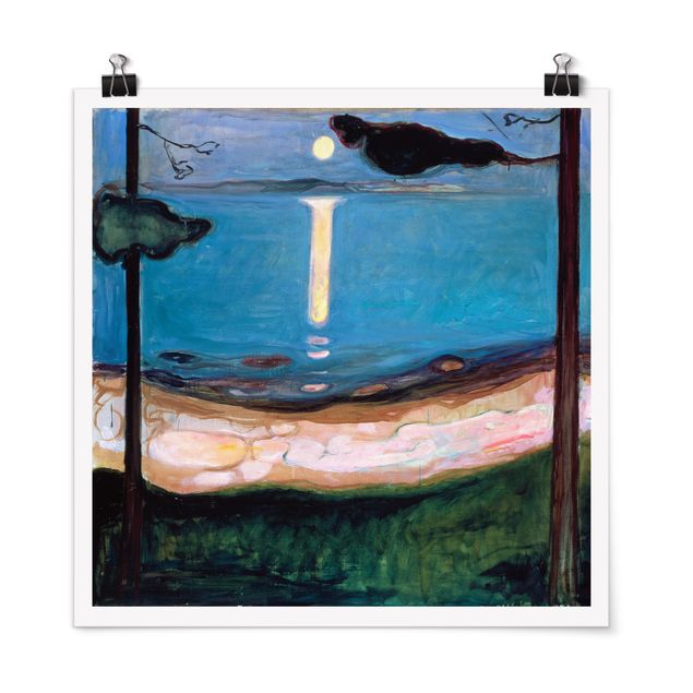 Posters Edvard Munch - Moon Night