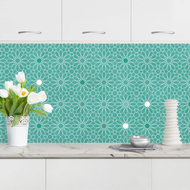 Achterwand voor keuken patroon Moroccan Stars Pattern