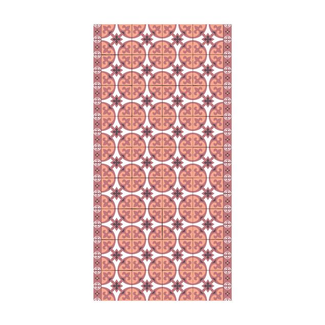 oranje tapijt Geometrical Tile Mix Circles Orange