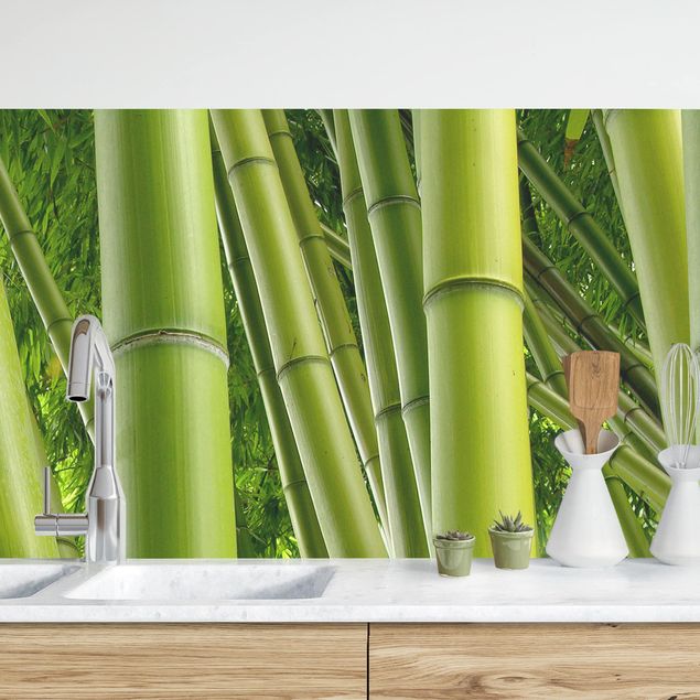 Achterwand voor keuken landschap Bamboo Trees No.1