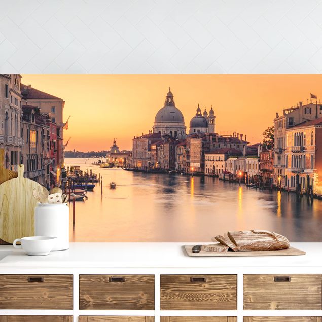 Achterwand voor keuken steden en skylines Golden Venice