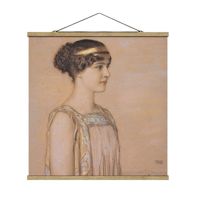 Stoffen schilderij met posterlijst Portrait of Mary in a Greek Costume