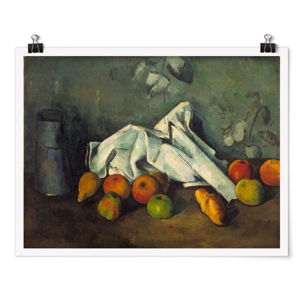Posters Paul Cézanne - Still Life With Milk Can And Apples