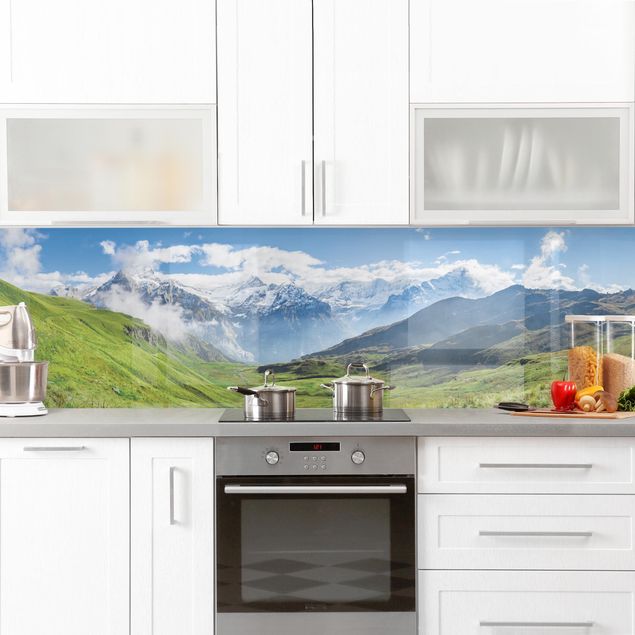 Achterwand voor keuken landschap Swiss Alpine Panorama