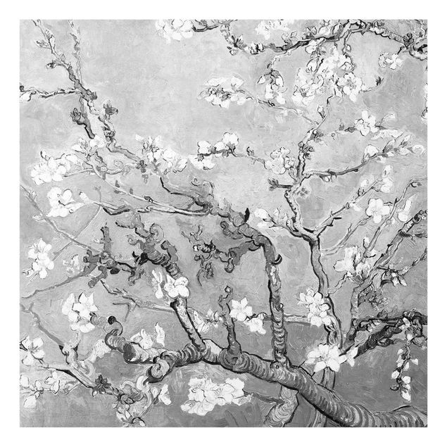 Spatscherm keuken Vincent Van Gogh - Almond Blossom Black And White